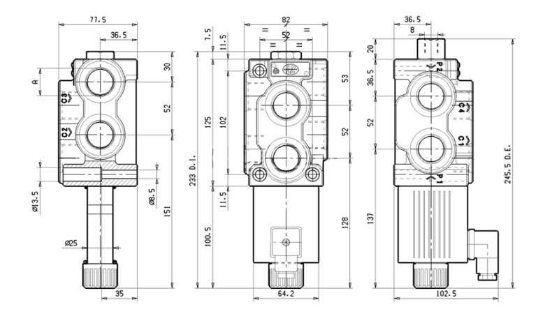 6-НАПРАВЛЕН КЛАПАН 3/4 (6/2) 12V - 140ЛИТ