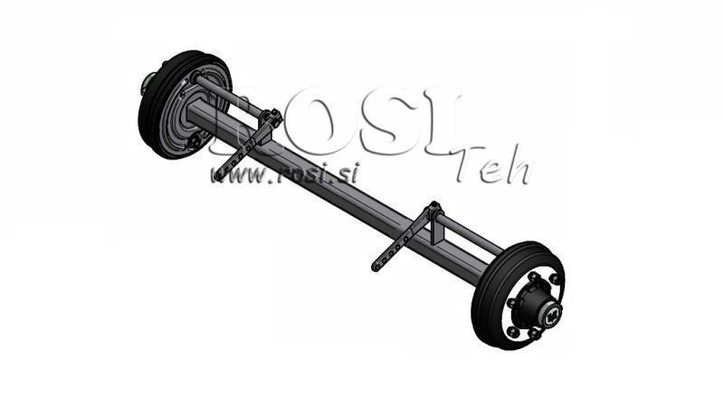 AKSEL FOR HENGER 5400 kg MED BREMSE (1500 mm)