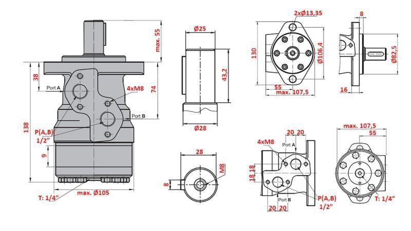 HYDRAULISCHE MOTOR MR 50