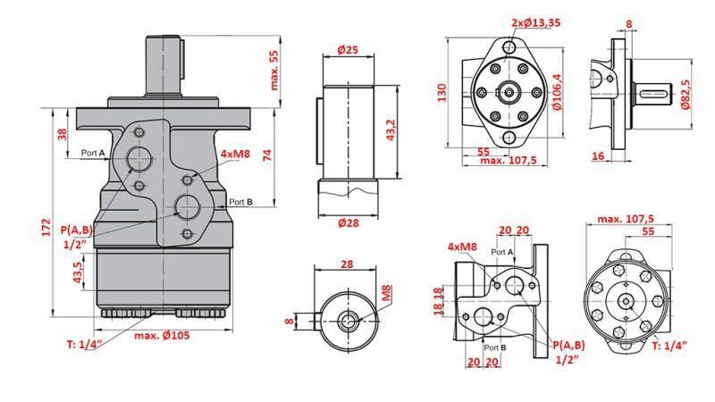 SILNIK HYDRAULICZNY MR 250