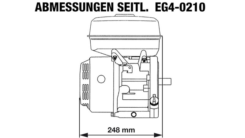 motor a gasolina EG4-200cc-5.10kW-3.600 RPM-H-KW20x53-partida manual