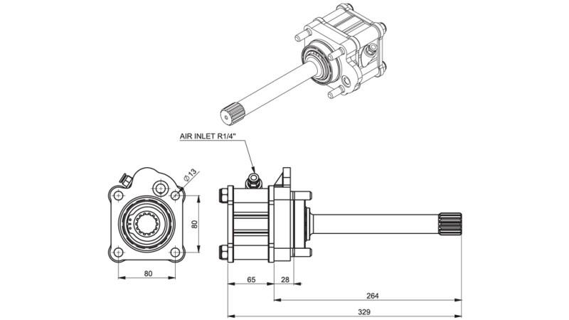 HYDRAULIPUMPUN ULOSTULON MITAT - MAN INTERDAR