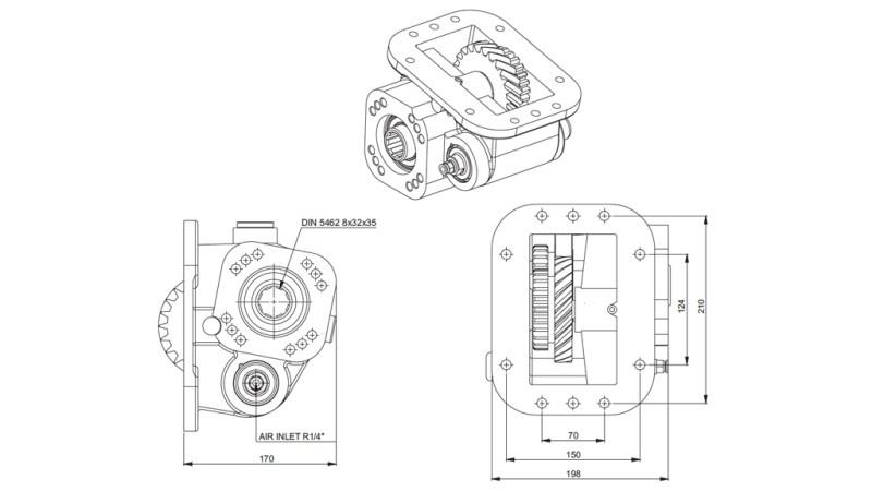 HYDRAULIPUMPUN ULOSTULON MITAT - SCANIA GR 900
