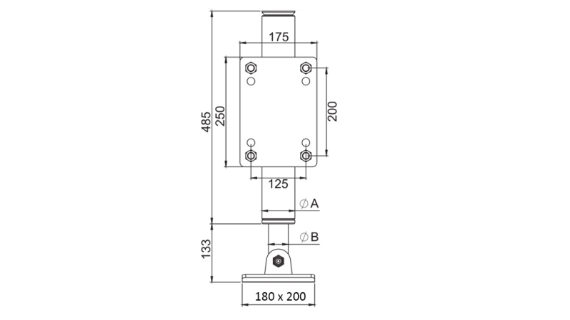 HYDRAULISK BEN BIDIREKSJONAL 365mm - 5.000kg