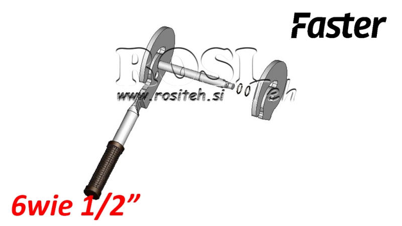 VIPU MULTI-FASTER 6TIELLE 1/2 KIINTEÄ OSA