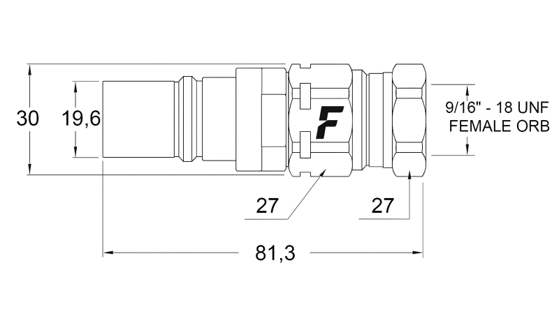 MALE QUICK COUPLING FOR MULTI-FASTER 3/8 MOBILE PART