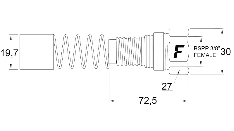 RYCHLOSPOJKA SAMICE PRO MULTI-FASTER 3/8 PEVNÁ ČÁST