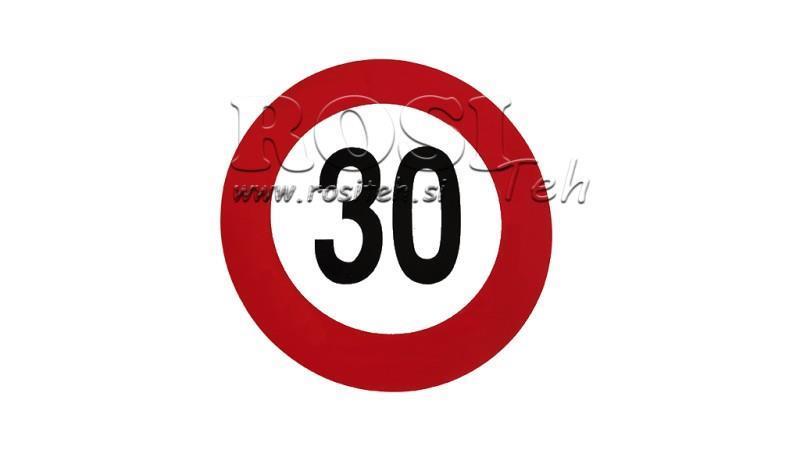 SNELHEIDSLIMIETIKET 30km/h