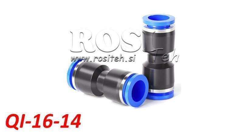 ENCHUFE NEUMÁTICO CONECTOR REDUCTOR RECTO TPA SIN ROSCA QI-16-14
