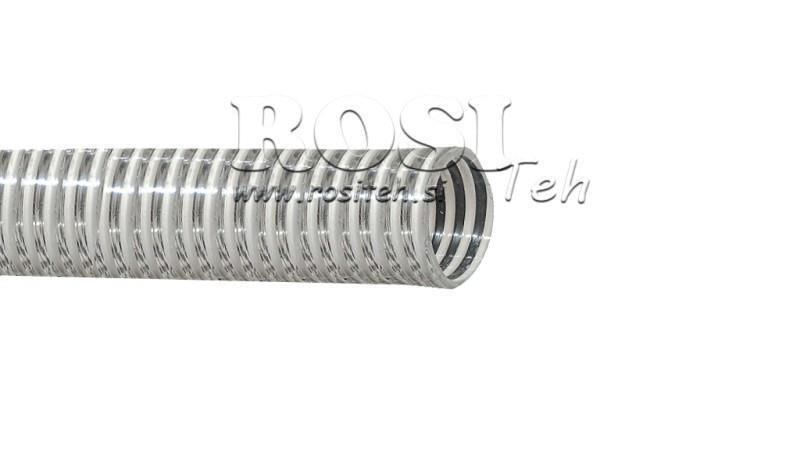 TUBO DI ASPIRAZIONE PVC CON SPIRALE 25mm - max. 8Bar