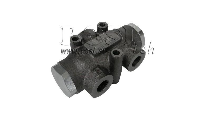 VALVOLA DI DISTRIBUZIONE IDRAULICA FLUSSO V01007 60 - 80 lit - 1/2 - 250 bar (max.300 bar) V-EQ50