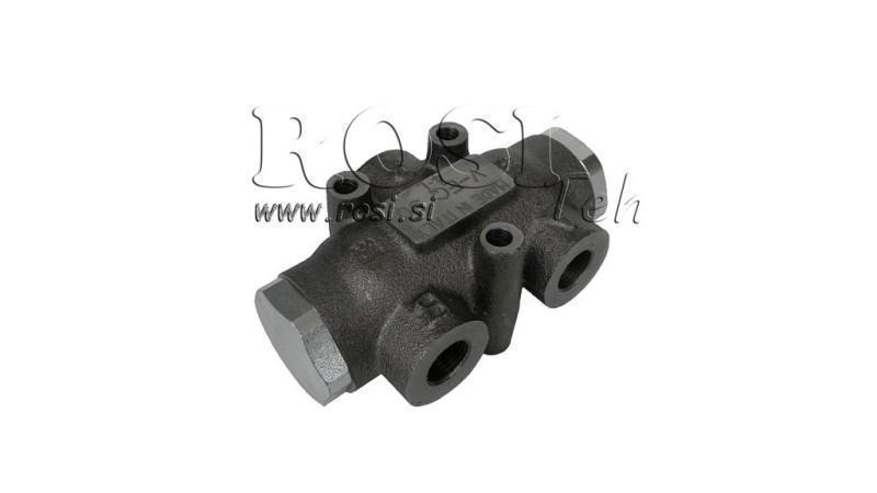 VALVOLA DI DISTRIBUZIONE IDRAULICA FLUSSO V01002 6 - 10 lit - 3/8 - 250 bar (max.300 bar) V-EQ15