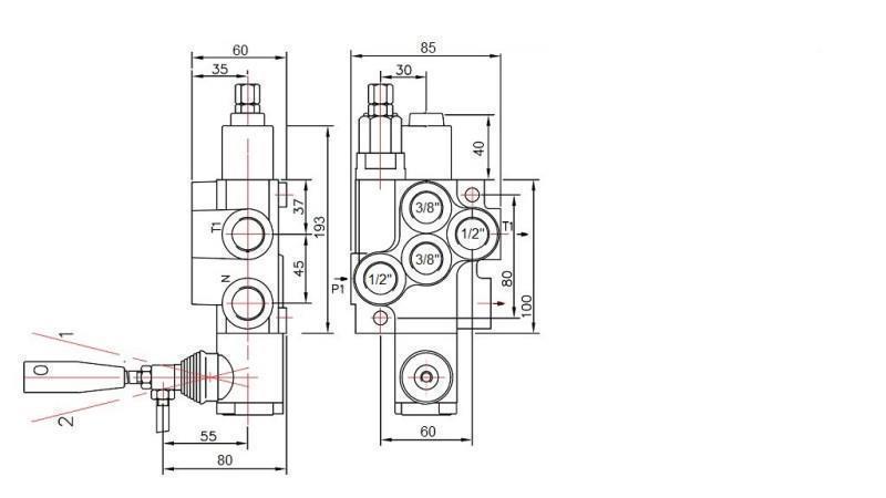 HYDRAULISCHE KLEP 1xP40 HYDROMOTOR