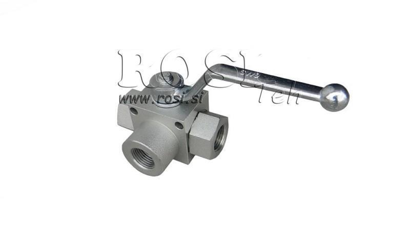 VALVOLA MANUALE A 3 VIE RS3 1 - 350BAR - 180 lit