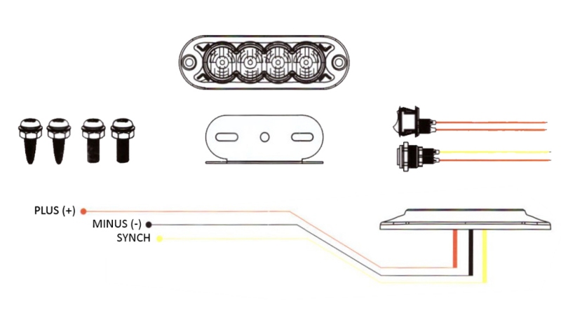 LED STROBOSKOPSKA LUČ 12/24V