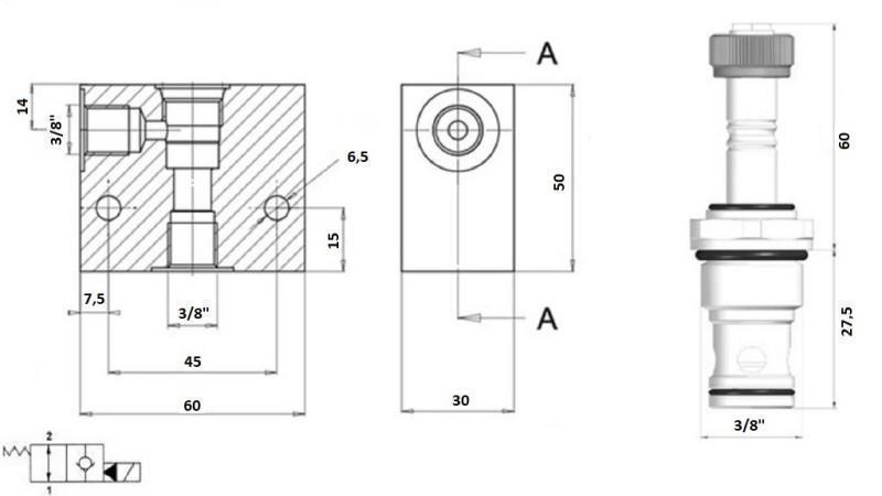 VALVOLA 2-STRATI 3/8 (NO) 24V - 40lit
