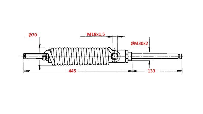 CILINDRO HIDRÁULICO DE ACCIÓN SIMPLE PARA ABRIR TAPAS DE TANQUE 4''