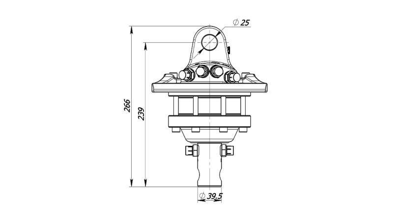 HYDRAULINEN KIERTO 1000/500 KG AKSELILLA