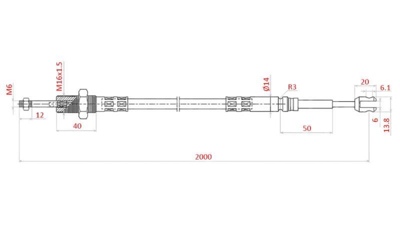 GEWEBE L=2000 - Gabeln
