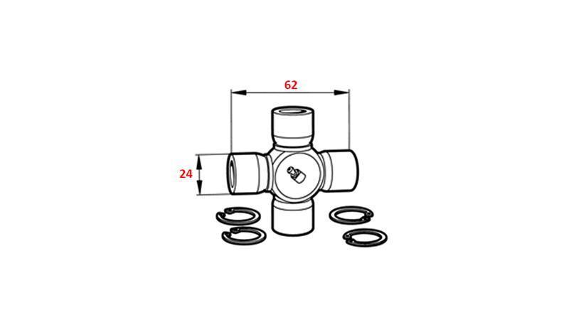 RISTIKKO F-24.00X62.00 ECO KARDANILLE 790mm 35-60HP STANDARD