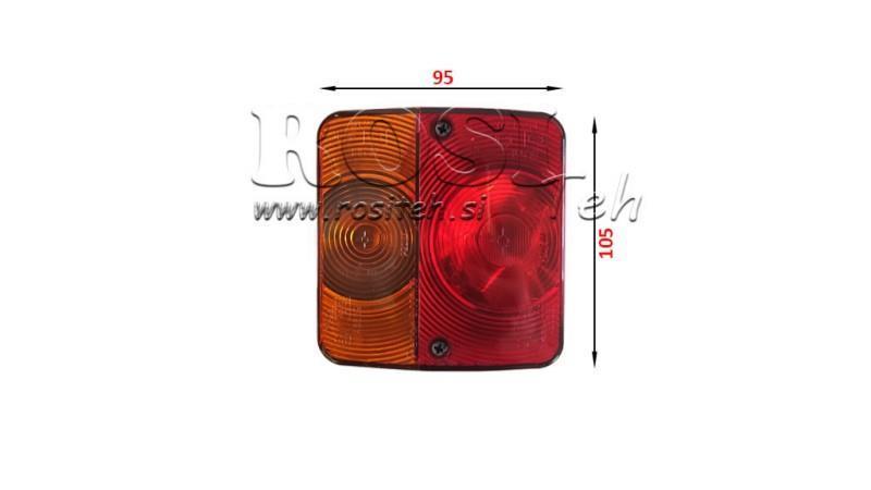 LINKER ACHTER VIERKANTE LAMP 2 POSITIE