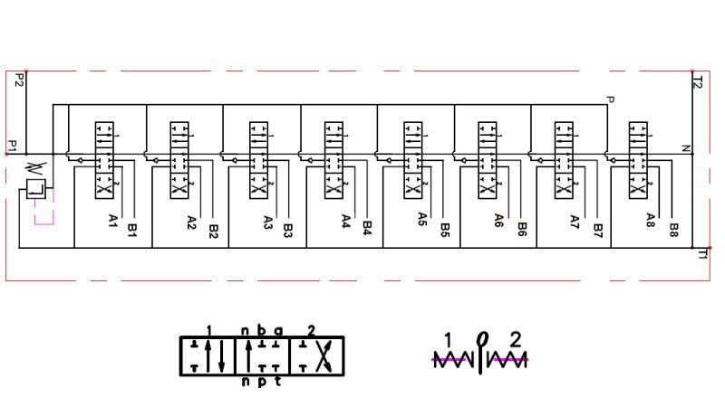 VALVOLA IDRAULICA 8xPC70 2X JOYSTICK