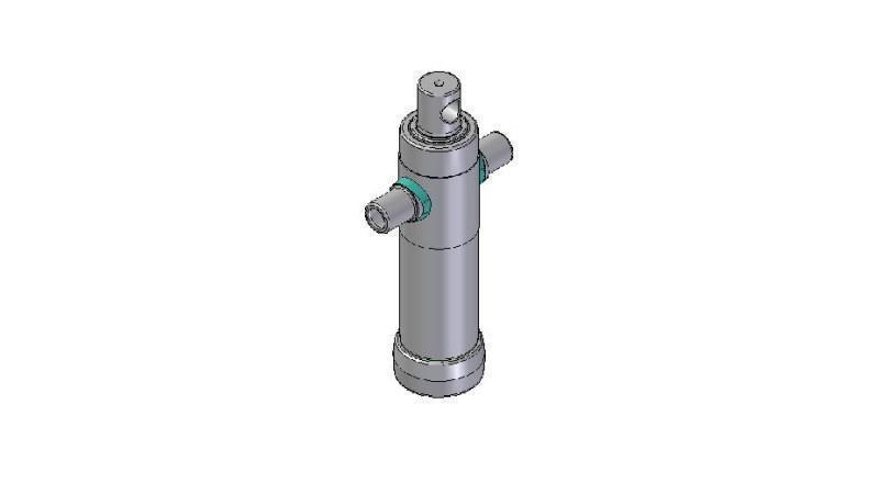 2020F -TELESCOPIC CYLINDER STANDARD/HOLE 2 STAGES STROKE 455 DIAMETER 80
