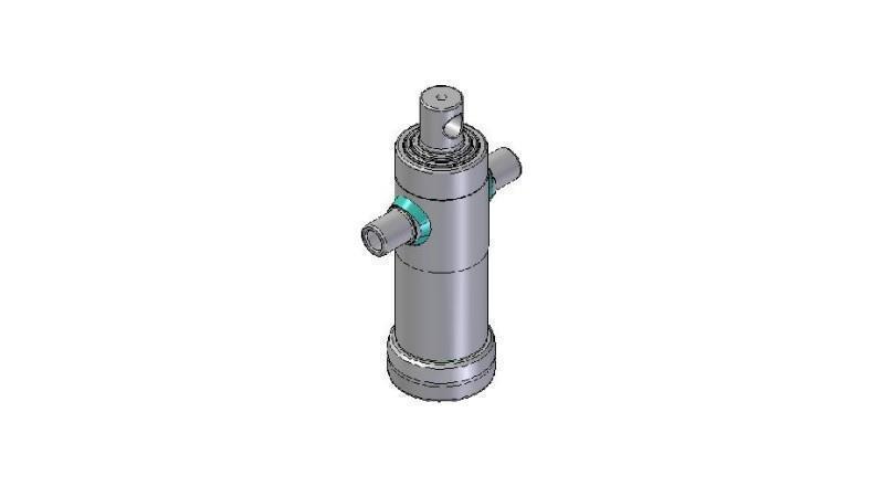 2032F - TELESCOPISK Sylinder STANDARD/HULL 3 TRINN SLAG 593 DIAMETER 95