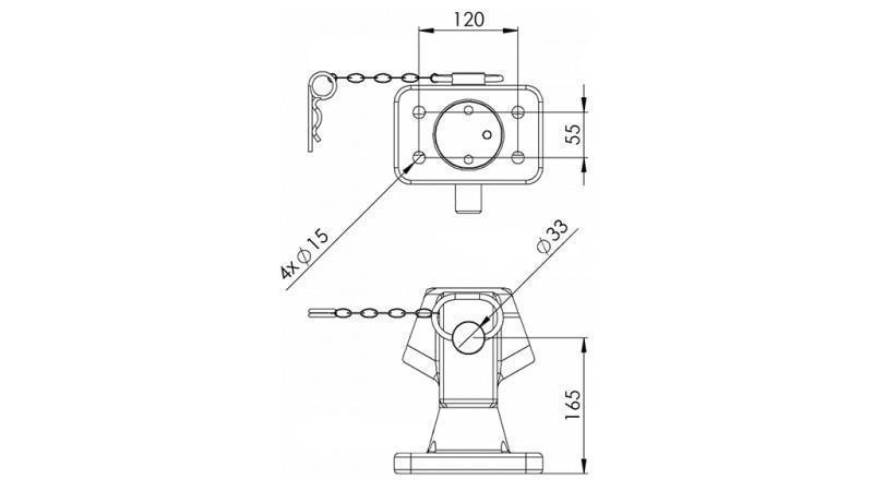 MOUNTING CONNECTION SEMICIRCULAR IGM-GA276-C