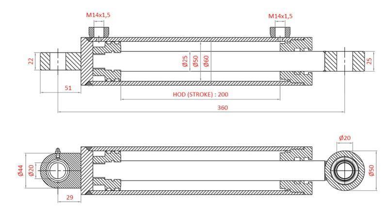 HYDRAULISCHE STUURCYLINDER FIAT-NEW HOLLAND OEM-5164023