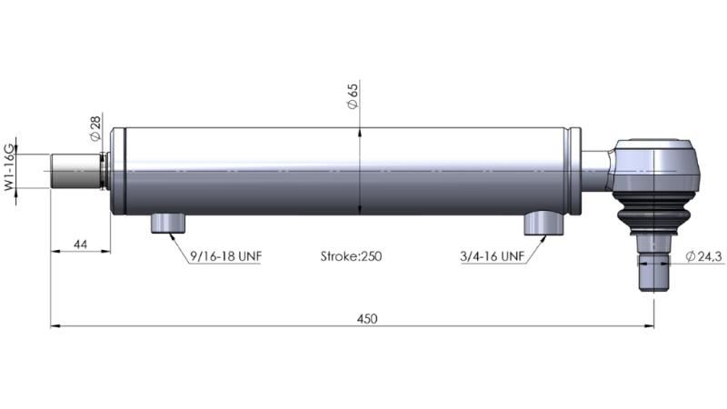 HYDRAULIC STEERING CYLINDER CASE OEM-231008A1