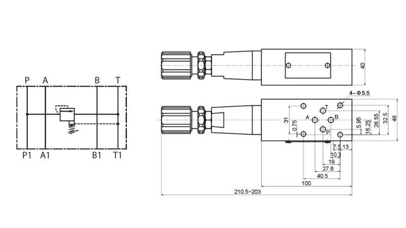 TURVAVENTTIILI CETOP 3 (P) 15-315 BAR