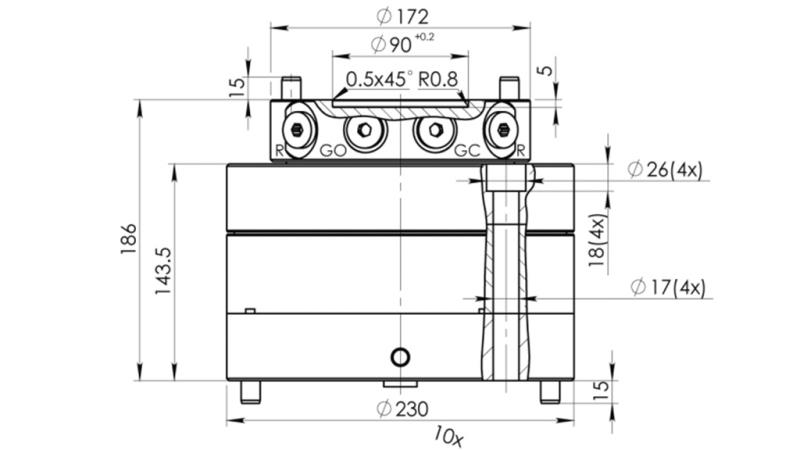 HYDRAULINEN KIERTO CPR5-01 10000/5000 KG