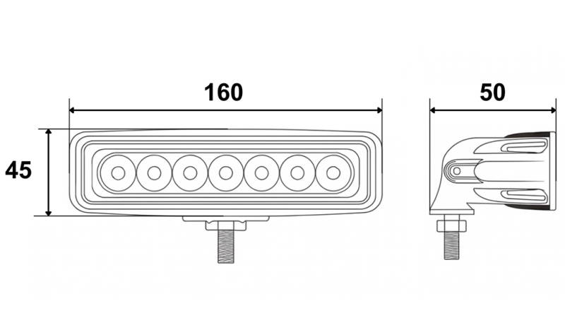 LAMPY ROBOCZE LED - ŚWIATŁO 6 LED 18W 12V-24V
