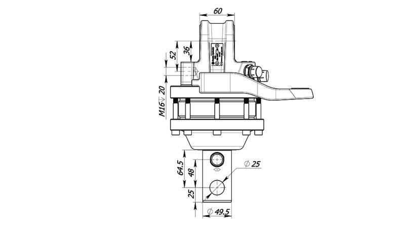 HYDRAULIC ROTATOR 3000/1500 KG WITH AXLE