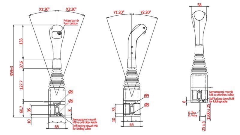 JOYSTICK NIMCO VOOR PULLEY KROGLE - 1x KNOP