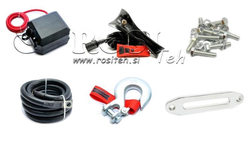 GARRAFA ELÉCTRICA DE 12 V DWM 13000 HD - 5897 kg - CABLE SINTÉTICO