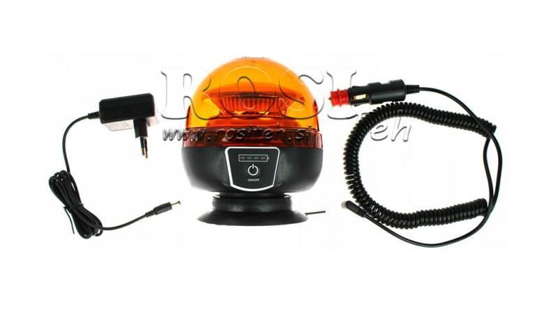 LÂMPADA MAGNÉTICA ROTATIVA LED - FUNCIONA COM BATERIA