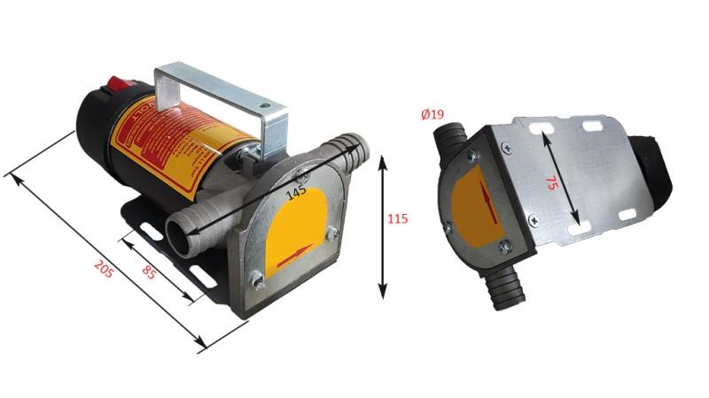 ELEKTRISCHE POMP 12V DC -1- 50 lit/min (3000 l/h)