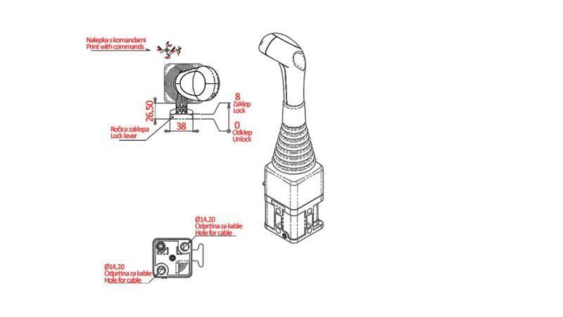 JOYSTICK NIMCO PARA WINCH REDONDO - SIN BOTÓN