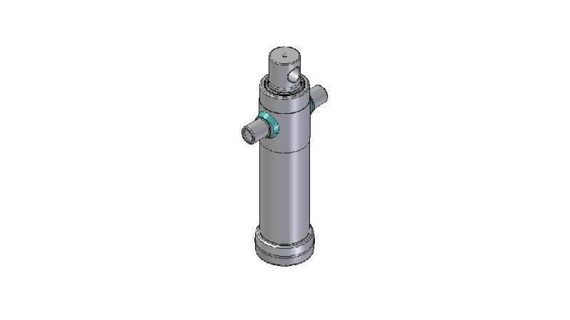 3022F - CILINDRO TELESCOPICO STANDARD/BUCO 2 STADI CORSO 595 DIAMETRO 95
