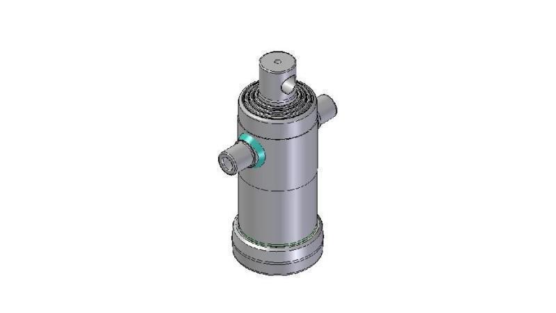 3042F -CILINDRU TELESCOPIC STANDARD/GAURĂ 4 ETAPE CURS 830 FI 124