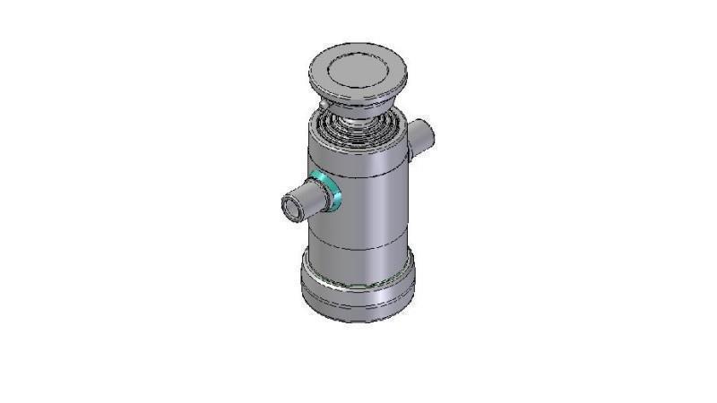 3061S - TELESCOPISK Sylinder STANDARD/KULE 4 TRINN SLAG 590 DIAMETER 112
