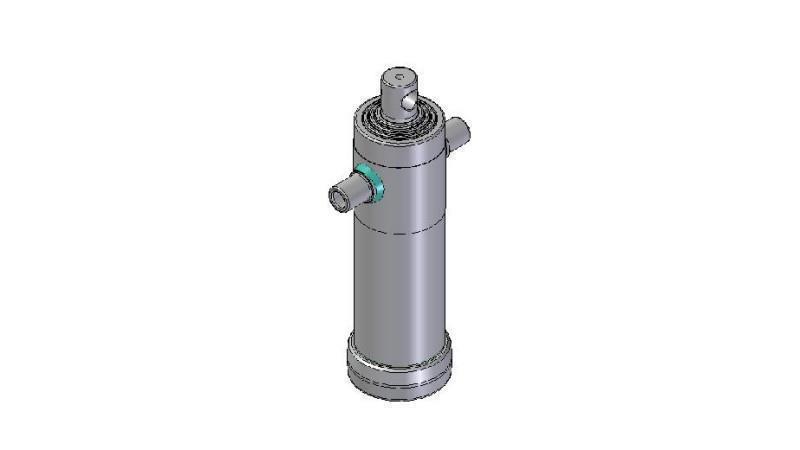 3066F -TELESCOPISK SYLINDER STANDARD/HULL 4 TRINN SLAG 1190 DIAMETER 112