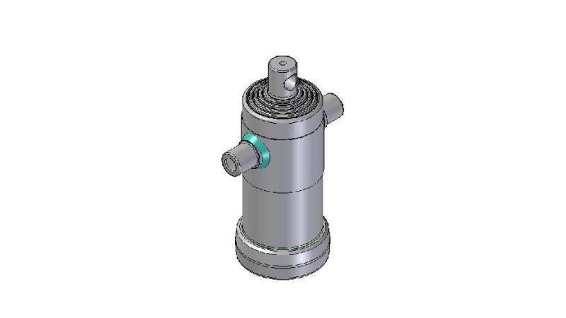 3092F - TELESCOPISK Sylinder STANDARD/HULL 5 TRINN SLAG 1040 FI 124