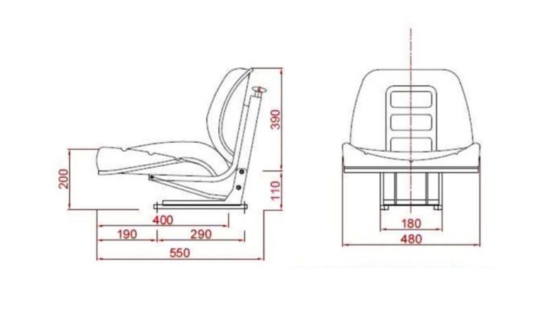 Asiento de tractor universal