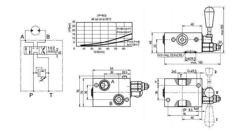 MANUAL VALVE FOR HYDROMOTOR MP-MR-MH CLOSE CENTER - 50lit