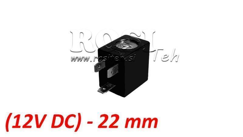 (22) EL. MAG. KELA 12V DC 3W PNEUMATISEN VENTTIILIN 1/4-3/8-1/2