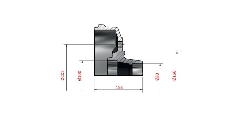 DRUM FRENO 080-100 300X060 PER ASSE 1500mm