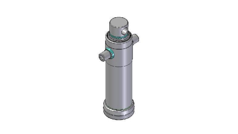 4023F - TELESCOPISCHE CYLINDER STANDAARD/GAATJE 2 FASES SLAAG 695 DIAMETER 124